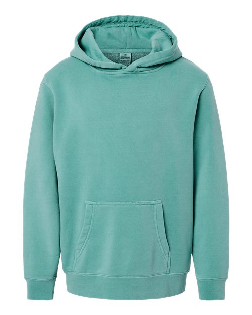 Independent Trading Co. PRM1500Y — Youth Midweight Pigment-Dyed Hooded Sweatshirt — Pigment Mint