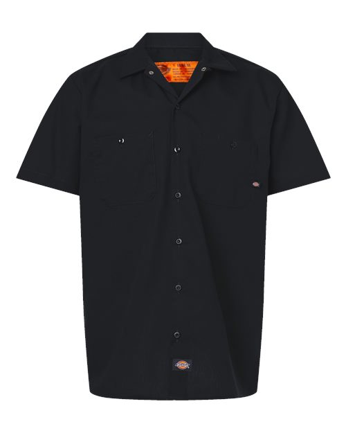 Dickies S535 — Men's Industrial Short Sleeve Work Shirt — Black