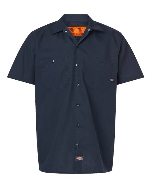 Dickies S535 — Men's Industrial Short Sleeve Work Shirt — Dark Navy