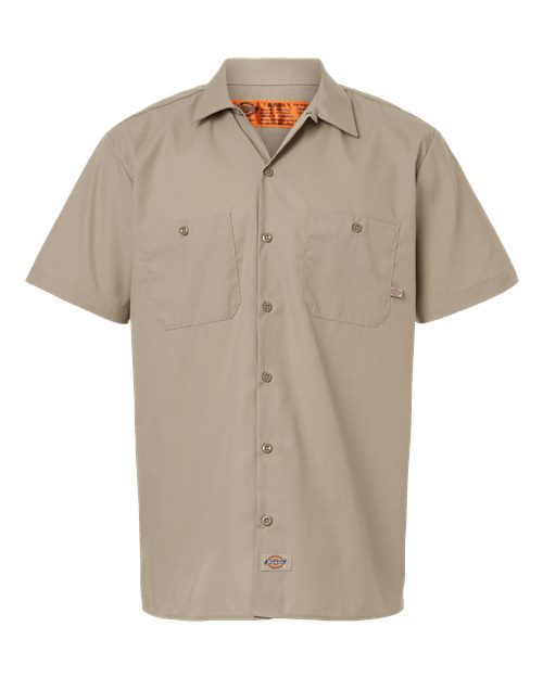 Dickies S535T — Men's Tall Industrial Short Sleeve Work Shirt — Desert Sand