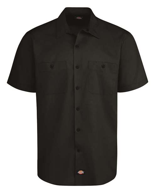 Dickies LS51T — Men's Tall Industrial Worktech Ventilated Short Sleeve Work Shirt — Black