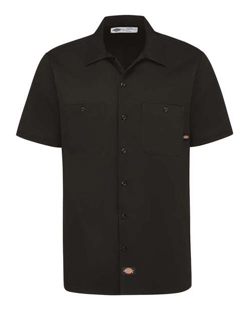 Dickies S307 — Men's Industrial Short Sleeve Cotton Work Shirt — Black