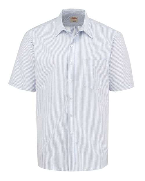 Dickies SSS46 — Men's Short Sleeve Oxford Shirt — Blue/ White Stripe