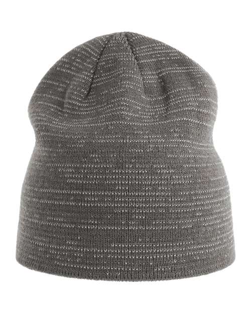 Atlantis Headwear SHINE — Sustainable Reflective Beanie — Dark Grey