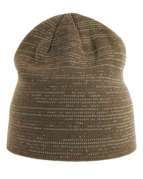 Atlantis Headwear SHINE — Sustainable Reflective Beanie — Olive