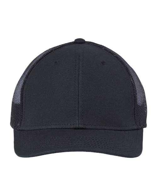 Atlantis Headwear RETH — Sustainable Recy Three Trucker Cap — Black/ Black