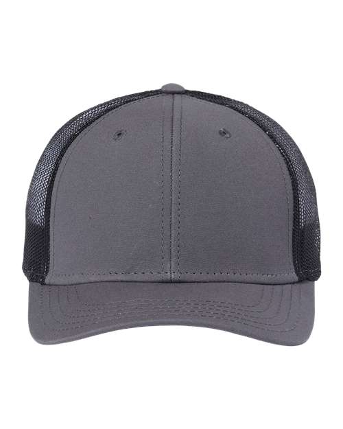 Atlantis Headwear RETH — Sustainable Recy Three Trucker Cap — Dark Grey/ Black