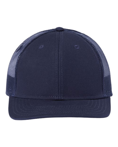 Atlantis Headwear RETH — Sustainable Recy Three Trucker Cap — Navy/ Navy