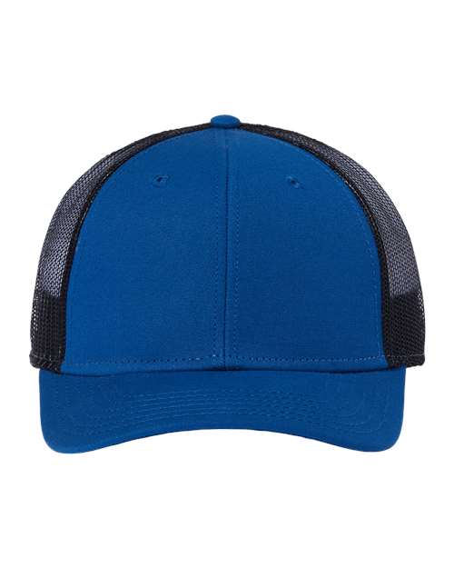 Atlantis Headwear RETH — Sustainable Recy Three Trucker Cap — Royal/ Black