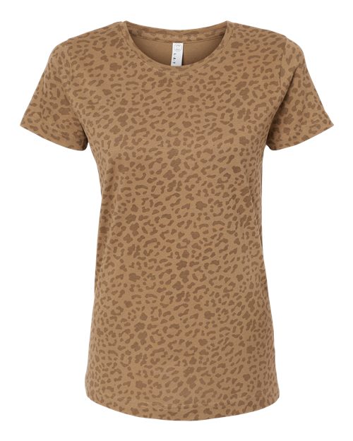 LAT 3516 — Women's Fine Jersey Tee — Brown Leopard