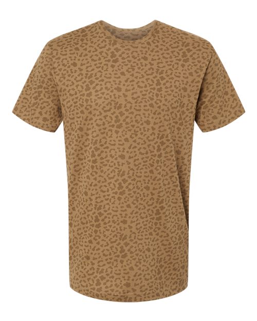 LAT 6901 — Unisex Fine Jersey Tee — Brown Leopard