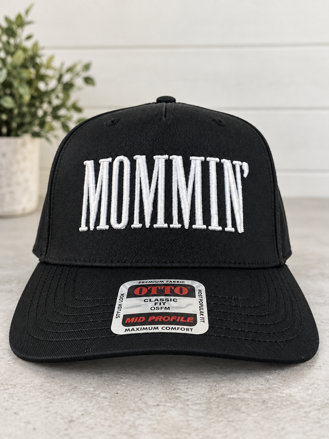 Mommin' 3D Puff Cap, OTTO 31-069, Embroidered Mom Trucker Hat, Custom Thread Color Snapback, Mom Life Baseball Cap