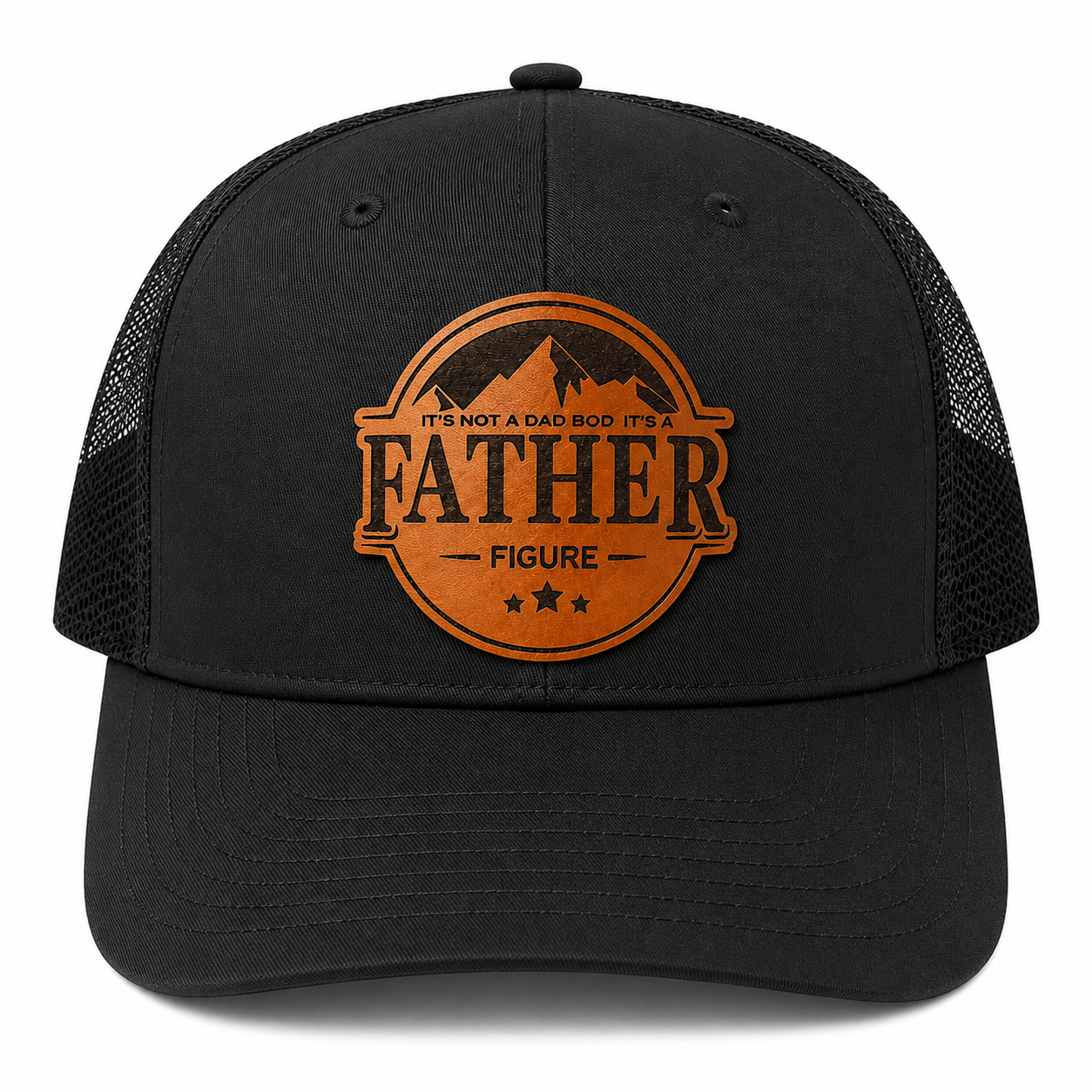 Father Figure Leather Patch Trucker Hat