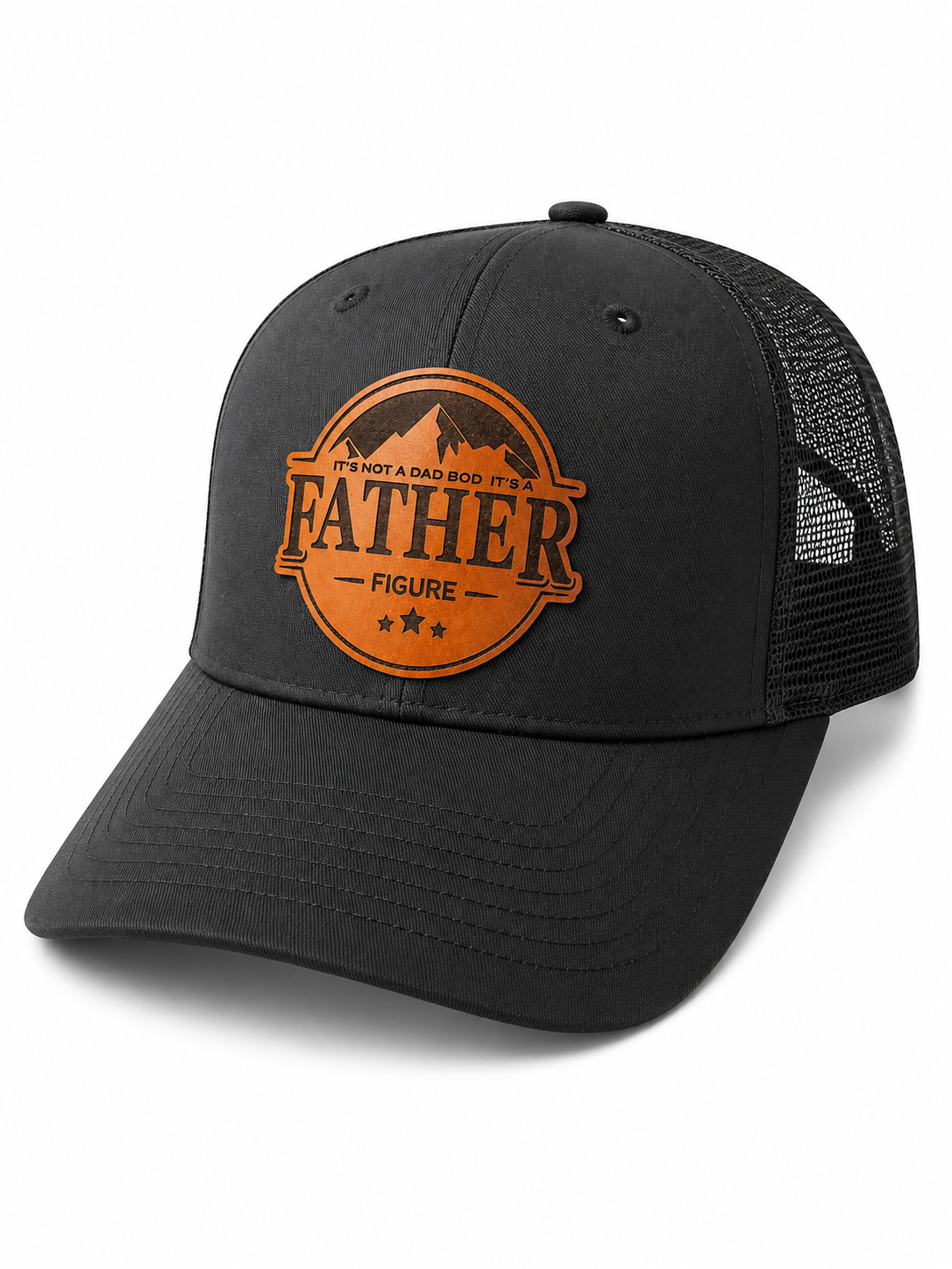 Father Figure Leather Patch Trucker Hat