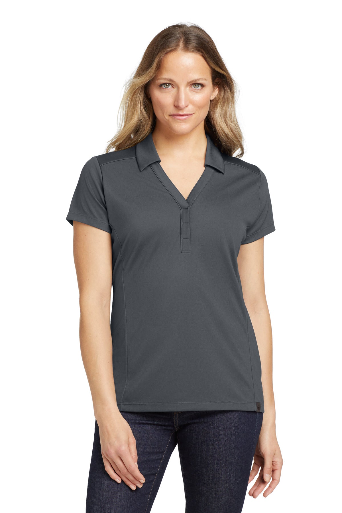 OGIO Women's Framework Polo. LOG125 — Diesel Grey