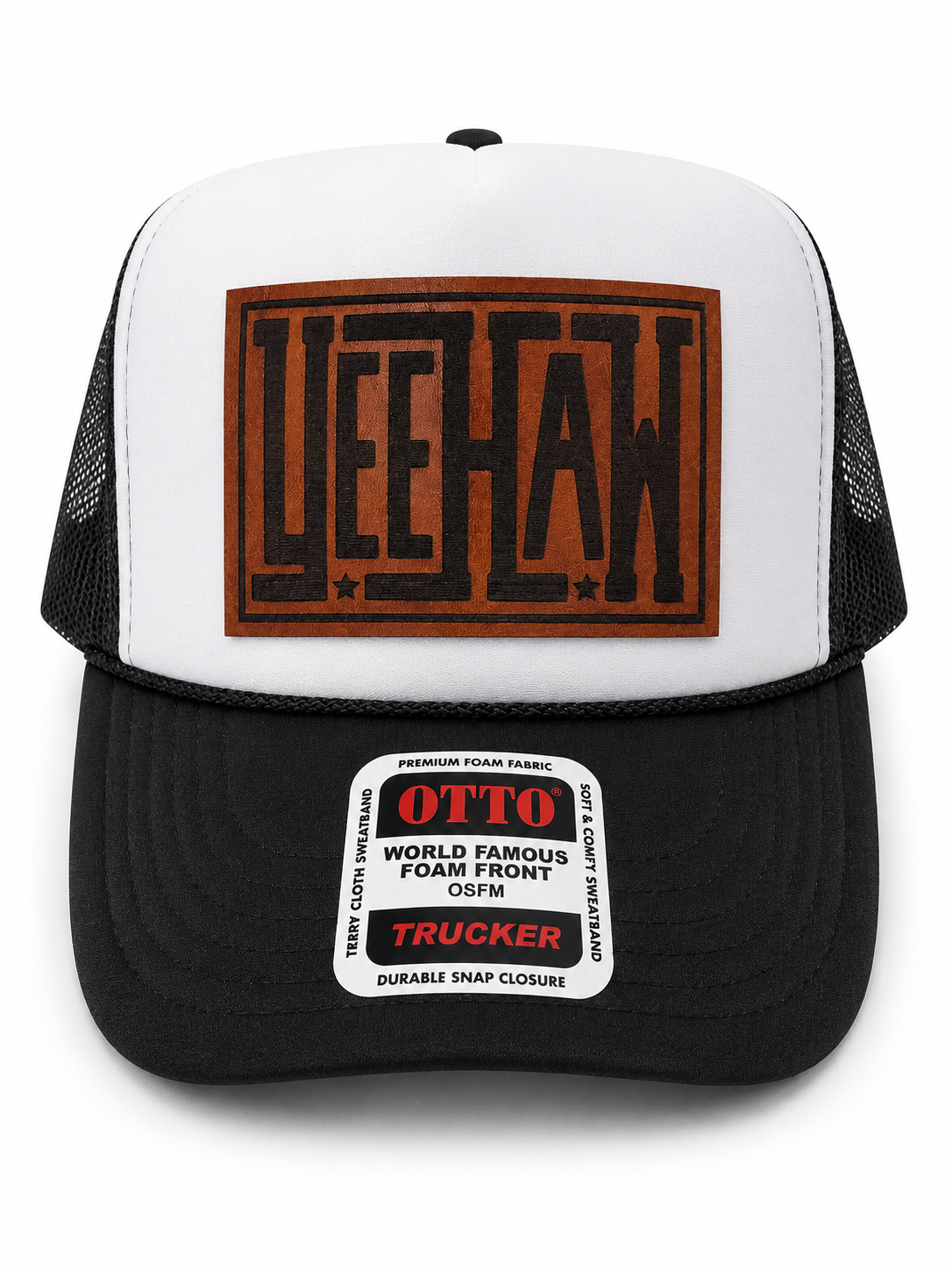 Yeehaw Leather Patch Trucker Hat